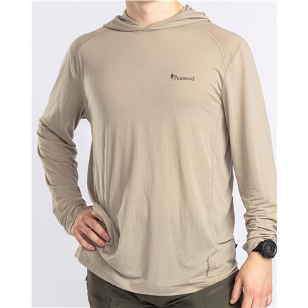 T-SHIRT LANGE MOUW PINEWOOD INSECTSAFE FUNCTION HOODIE