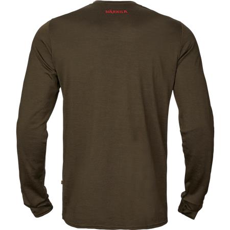 T-SHIRT LANGE MOUWEN MAN HARKILA GAME L/S - WILLOW GREEN MOOSE