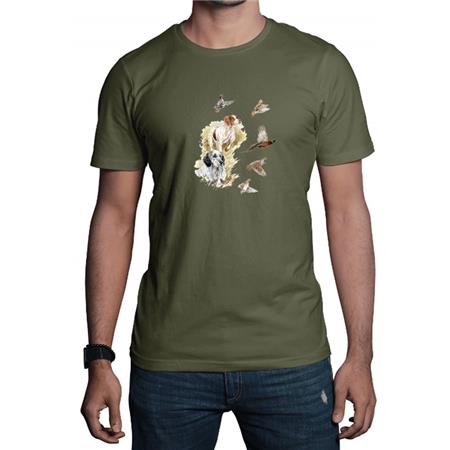 T-Shirt Maniche Corte Bambino Nature - Cachi Bartavel Tema Caccia T1100 Natural - Caqui Naturale - Kaki