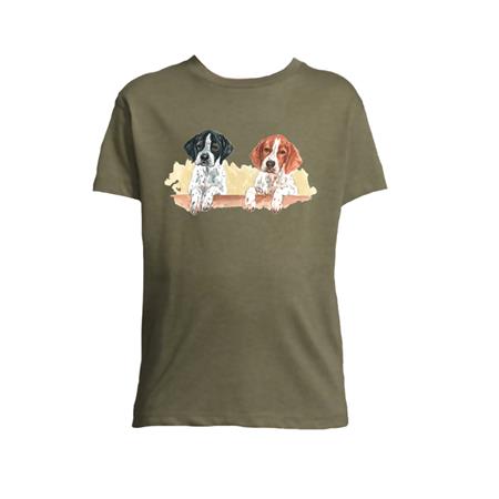 T-Shirt Maniche Corte Bambino Nature - Cachi Bartavel Tema Caccia T585 Natural - Kaki Naturale - Kaki