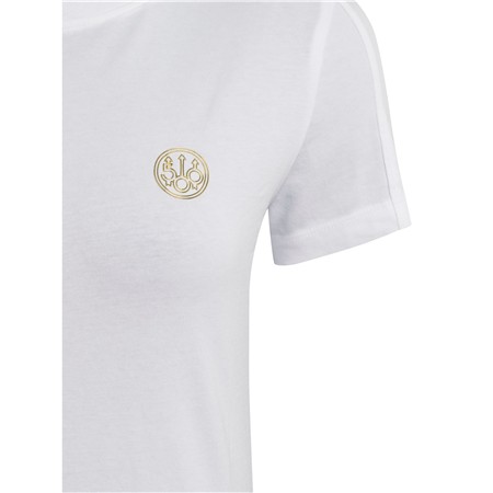 T-SHIRT MANICHE CORTE DONNA BERETTA EDIZIONE LIMITATA 500° ANNIVERSARIO GOLD LOGO - BIANCO BRILLANTE