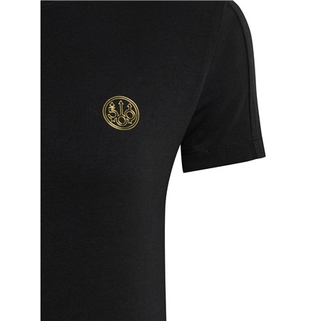 T-SHIRT MANICHE CORTE DONNA BERETTA EDIZIONE LIMITATA 500° ANNIVERSARIO GOLD LOGO - NERO