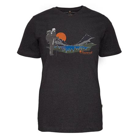 T-Shirt Maniche Corte Donna Pinewood Finnveden Recycled Outdoor - Anthracite/Sunset