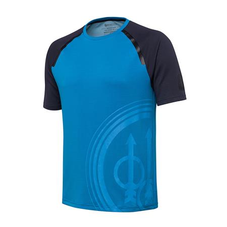 T-Shirt Maniche Corte Uomo Beretta Roundneck Logo - Blu