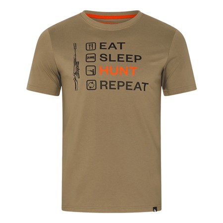 T-Shirt Maniche Corte Uomo Harkila Cross-List - Verde Covert