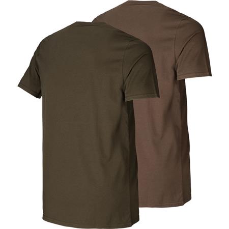 T-SHIRT MANICHE CORTE UOMO HARKILA GRAPHIC - VERDE/MARRONE - PACCHETTO DI 2