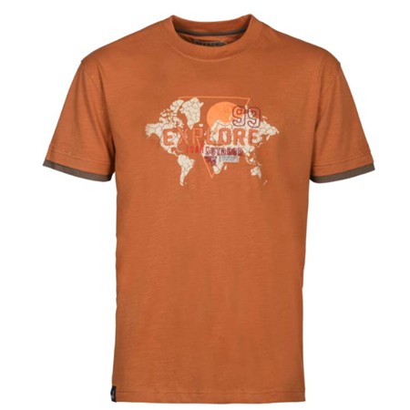 T-Shirt Maniche Corte Uomo Percussion Explorer 15262 - Ruggine