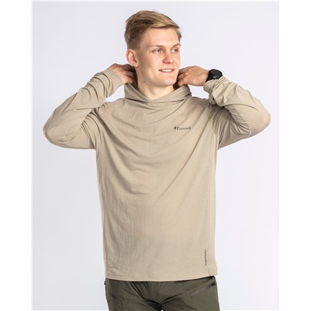 T-SHIRT MANICHE LUNGHE UOMO - CACHI PINEWOOD INSECTSAFE FUNCTION HOODIE - KAKI