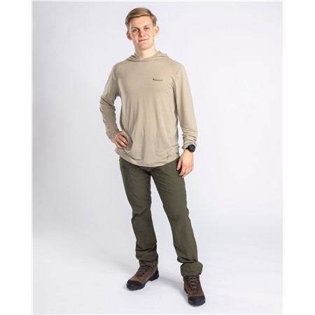 T-SHIRT MANICHE LUNGHE UOMO - CACHI PINEWOOD INSECTSAFE FUNCTION HOODIE - KAKI