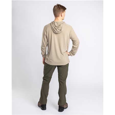 T-SHIRT MANICHE LUNGHE UOMO - CACHI PINEWOOD INSECTSAFE FUNCTION HOODIE - KAKI