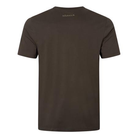 T-SHIRT MED KORTE ÆRMER TIL HERRE HARKILA LOGO BRAND S/S - SKYGGEBRUN