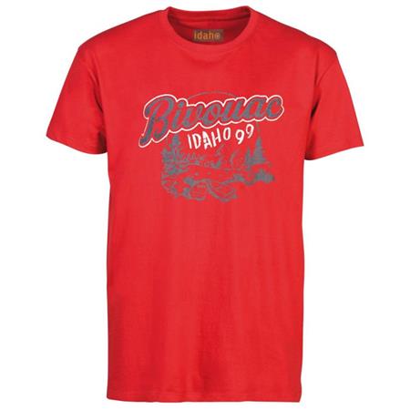 T-Shirt Med Korte Ærmer Til Herre Idaho Bivouac - Rød