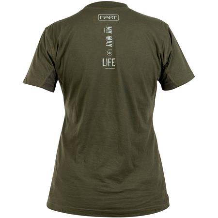 T-SHIRT MED KORTE ÆRMER TIL KVINDER HART BRANDED BASURDE - KHAKI
