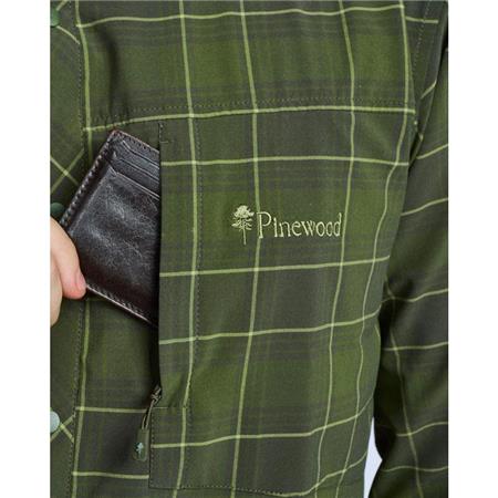 T-SHIRT MED KORTE ÆRMER TIL KVINDER PINEWOOD ABISKO TREKKING S/S - MOSGRØN