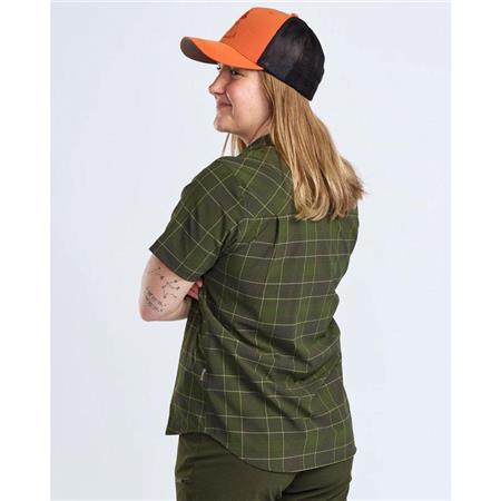 T-SHIRT MED KORTE ÆRMER TIL KVINDER PINEWOOD ABISKO TREKKING S/S - MOSGRØN