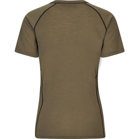 T-SHIRT MED KORTE ÆRMER TIL KVINDER SEELAND APEX AIA MERINO - COVERT GRØN