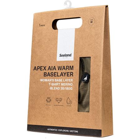 T-SHIRT MED KORTE ÆRMER TIL KVINDER SEELAND APEX AIA MERINO - COVERT GRØN