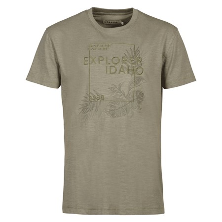 T-Shirt Med Korte Ærmer Til Mænd Idaho Jungle - Kaki