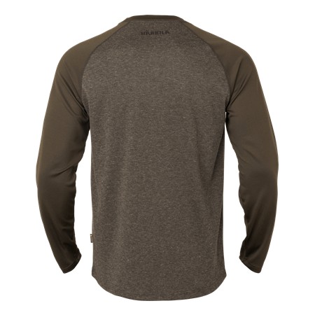 T-SHIRT MED LANGE ÆRMER TIL MÆND HARKILA KODIAK CLEVERWOOL - MØRK JAGTGRØN