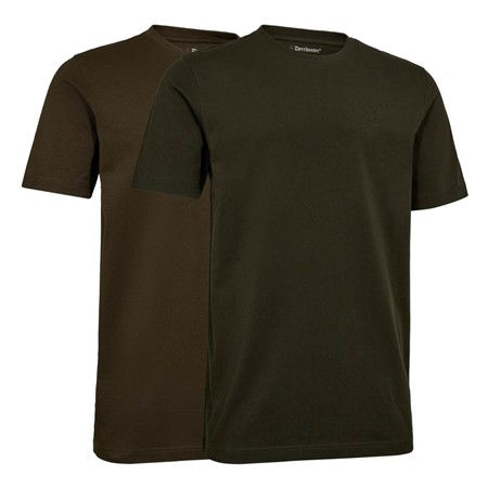 T-Shirt Męski Z Krótkim Rękawem Deerhunter 2-Pack - Fallen Leaf/Timber - Pakiet 2