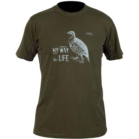 T-Shirt Męski Z Krótkim Rękawem Hart Branded Kuropatwa - Khaki