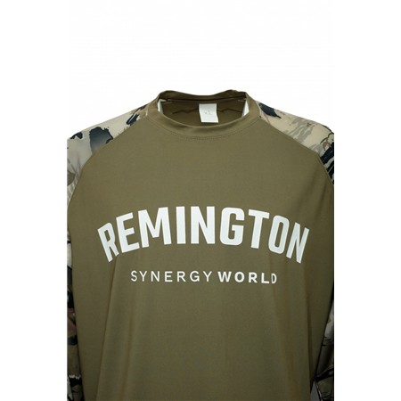 T-SHIRT MET LANGE MOUWEN HEREN REMINGTON INSIDE FIT II SAFARI - GROEN