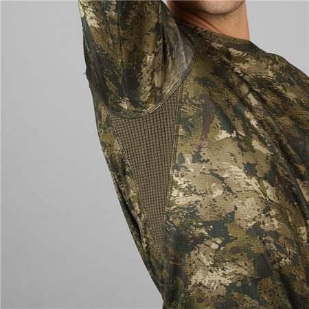 T-SHIRT MET LANGE MOUWEN HEREN SEELAND ACTIVE CAMO L/S - INVIS GROEN