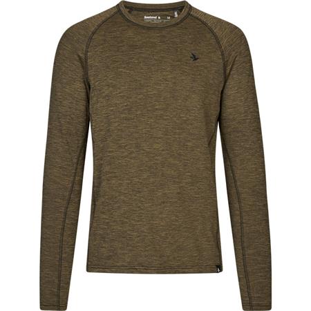 T-Shirt Met Lange Mouwen Voor Mannen Seeland Peak - Military Olive Melange