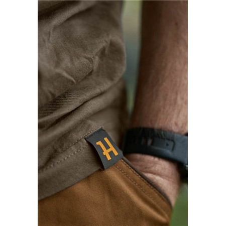 T-SHIRT MIT KURZEN ÄRMELN FÜR HERREN HARKILA H-LOGO S/S - MAJOR BROWN