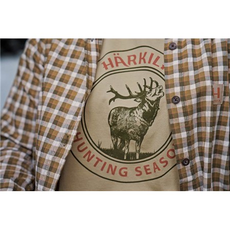 T-SHIRT TIL KVINDER MED KORTE ÆRMER HARKILA STAG BADGE S/S W - SAND