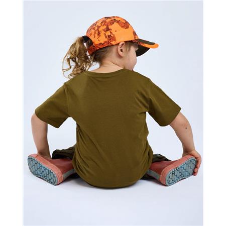 T-SHIRT Z KRÓTKIM RĘKAWEM JUNIOR PINEWOOD WILD BOAR K - OLIWKOWY