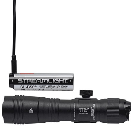 TACTICAL LIGHT STREAMLIGHT PROTAC 2.0 AVEC RAIL MOUNT ET SWITCH DÉPORTÉ