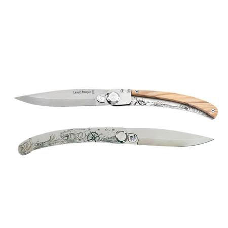 TASCHENMESSER LE COQ FRANÇAIS NAUTIC OLIVENHOLZ