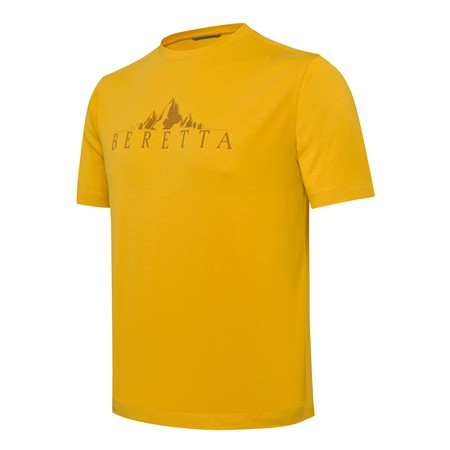 Tee Shirt De Manga Curta Para Homem Beretta Cresta - Amarelo Açafrão
