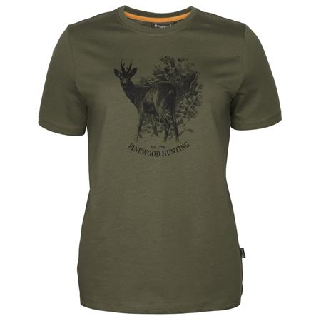 Tee Shirt Femme Pinewood Roe Deer W - Olive