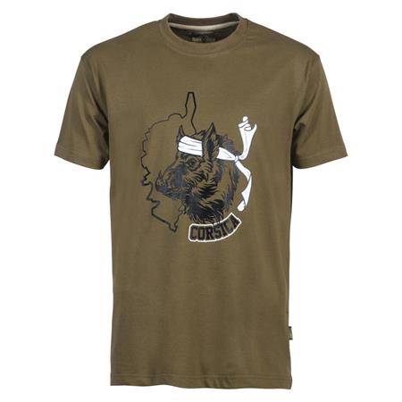 Tee-Shirt Homme Percussion Wild Boar Corsica - Kaki