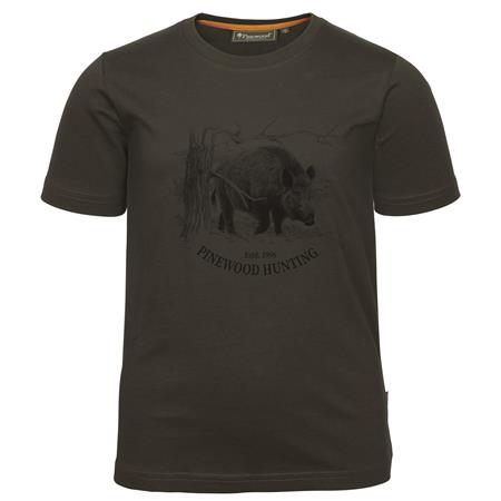 Tee Shirt Junior Pinewood Wild Boar - Marron