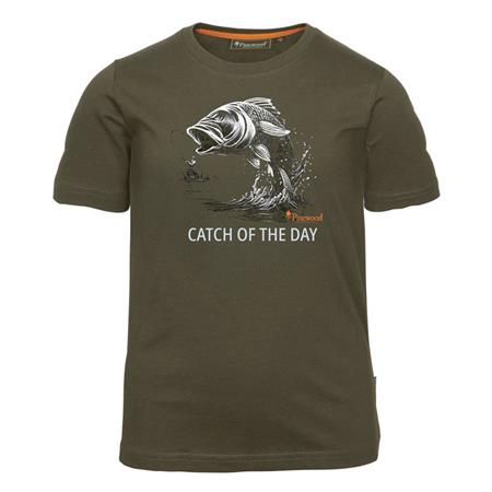 Tee Shirt Korte Mouwen Junior Pinewood Fish K - Olive