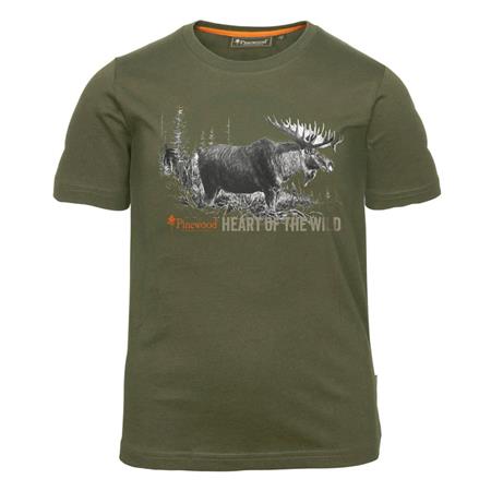Tee Shirt Korte Mouwen Junior Pinewood Moose K - Vert