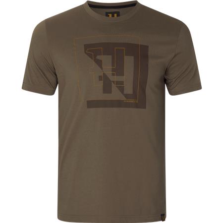 Tee Shirt Korte Mouwen Man Harkila H-Logo S/S - Major Brown