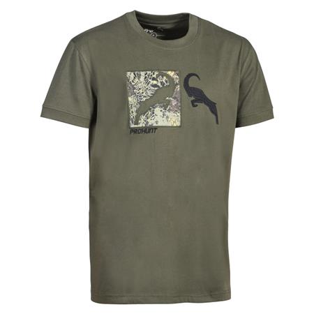Tee Shirt Korte Mouwen Man Prohunt Ibex - Kaki