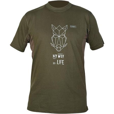 Tee Shirt Kurzarm Herren Hart Branded Wildpig - Khaki