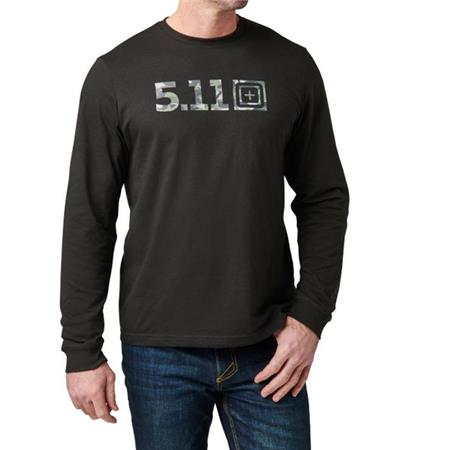 Tee-Shirt Lange Mouwen Man 5.11 Camo Logo Fill Ls - Noir