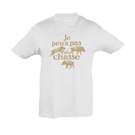 Tee Shirt Manches Courtes Enfant Bartavel Theme Chasse T1177 Nature - Blanc