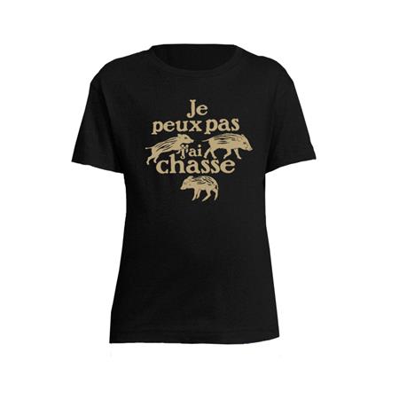 Tee Shirt Manches Courtes Enfant Bartavel Theme Chasse T1177 Nature - Noir