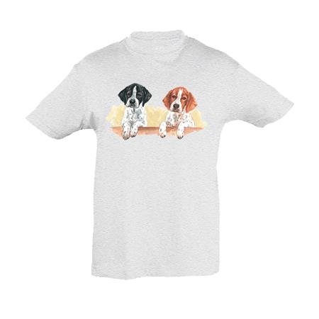 Tee Shirt Manches Courtes Enfant Bartavel Theme Chasse T585 Nature - Blanc