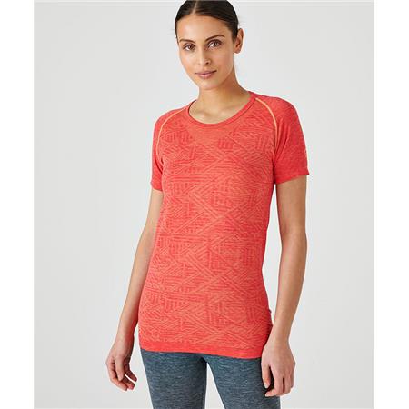 Tee Shirt Manches Courtes Femme Damart Dynamic Climatyl - Orange