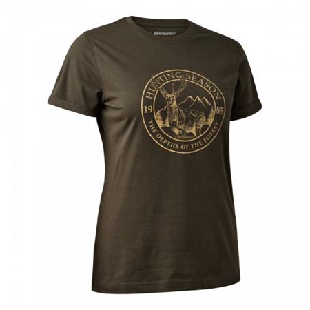Tee Shirt Manches Courtes Femme Deerhunter Lady Ella - Vert