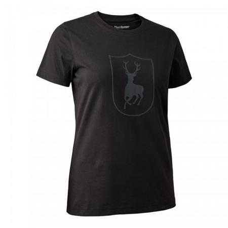 Tee Shirt Manches Courtes Femme Deerhunter Lady Logo - Noir