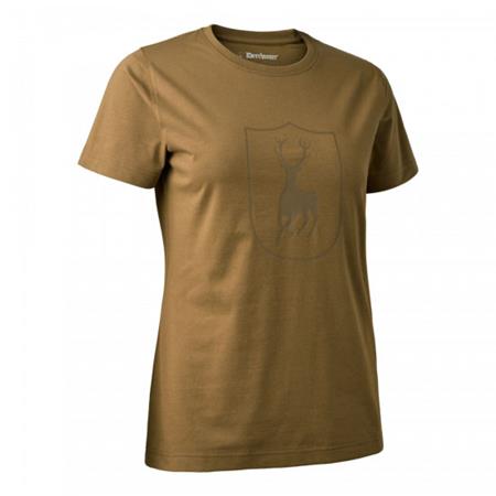 Tee Shirt Manches Courtes Femme Deerhunter Lady Logo - Rouille
